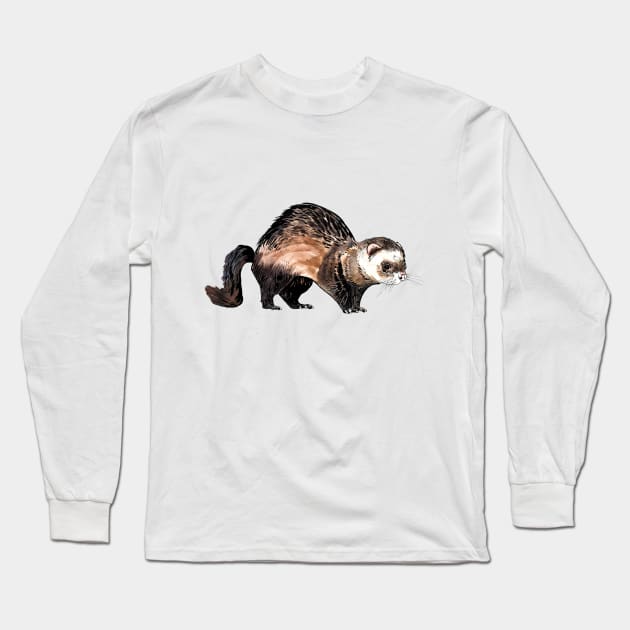 ferret Long Sleeve T-Shirt by VicaVeresk